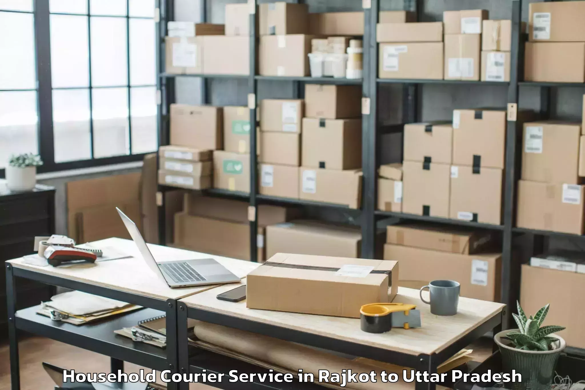 Efficient Rajkot to Moradabad Household Courier